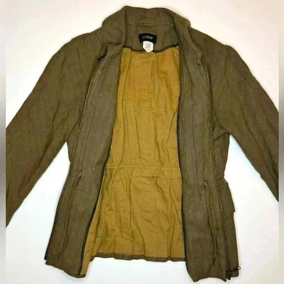 J. CREW Womens Flight Jacket Olive Green Anorak Utility Jacket, Size 2 - Picture 8 of 10